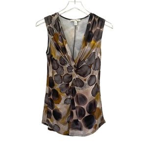 WESTON WEAR Twist Multicolor Low V Neck Tank top